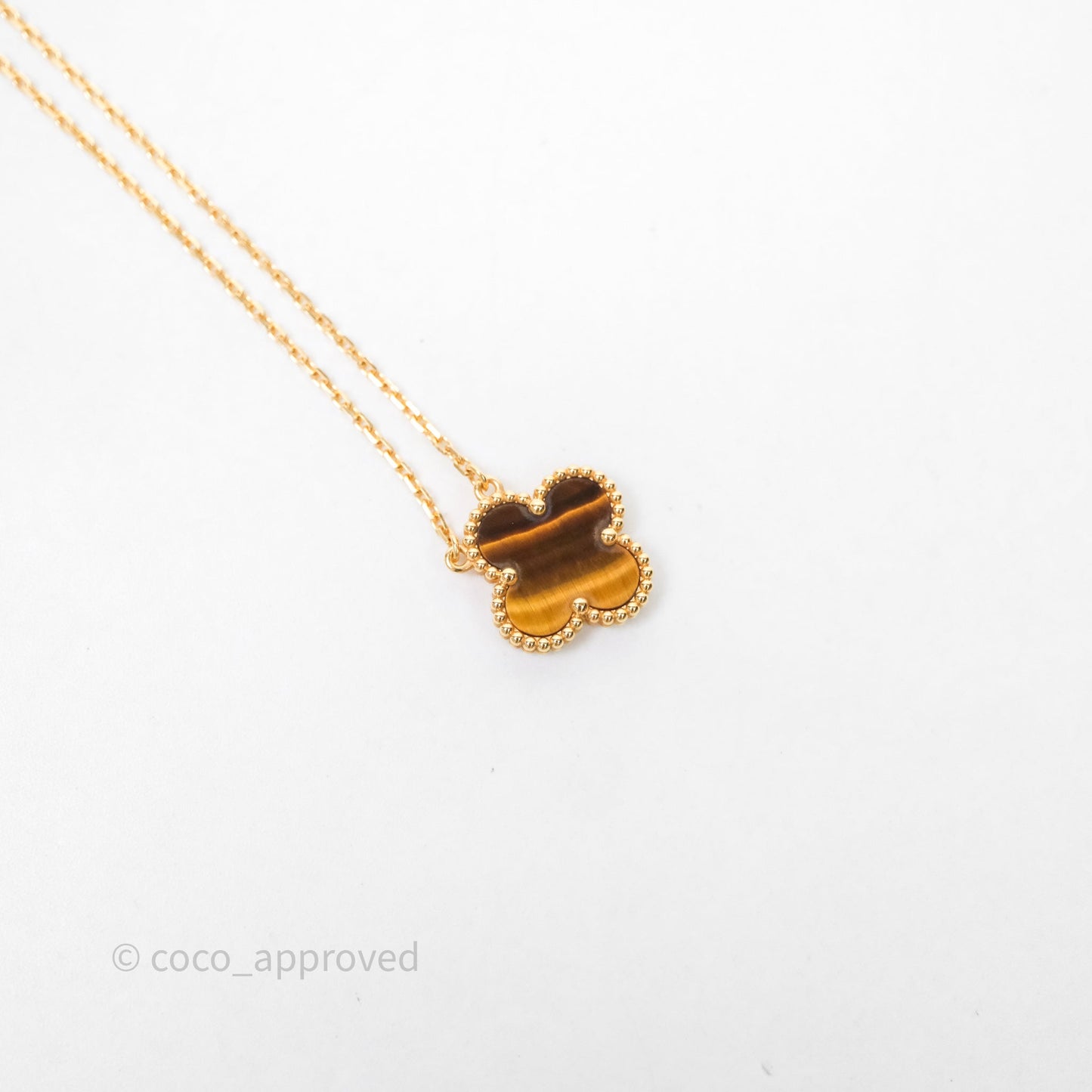 Van Cleef & Arpels Vintage Alhambra Pendant Necklace Gold Tone