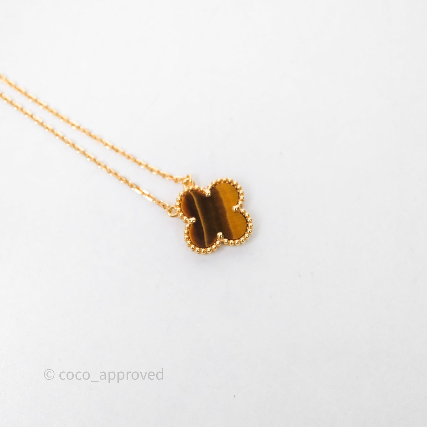 Van Cleef & Arpels Vintage Alhambra Pendant Necklace Gold Tone