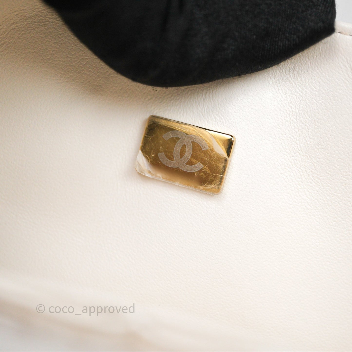 Chanel Small Classic Quilted Flap White Caviar Gold Hardware