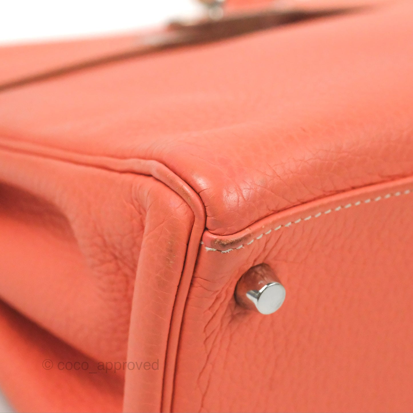 Hermès Kelly Retourne 28 Crevette Clemence Palladium Hardware