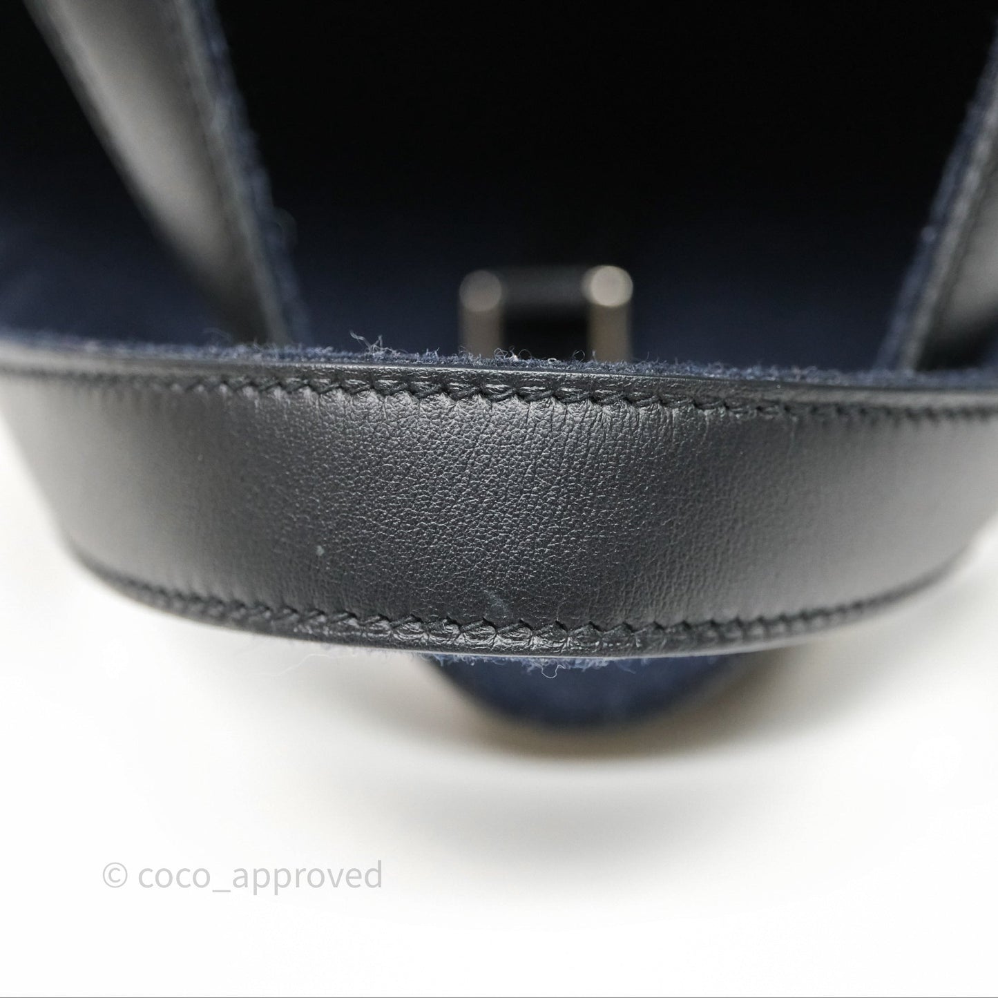 Hermès Picotin 18 Bleu Nuit 2Z / Swift Noir 89 Wool Feutre Swift Palladium Hardware