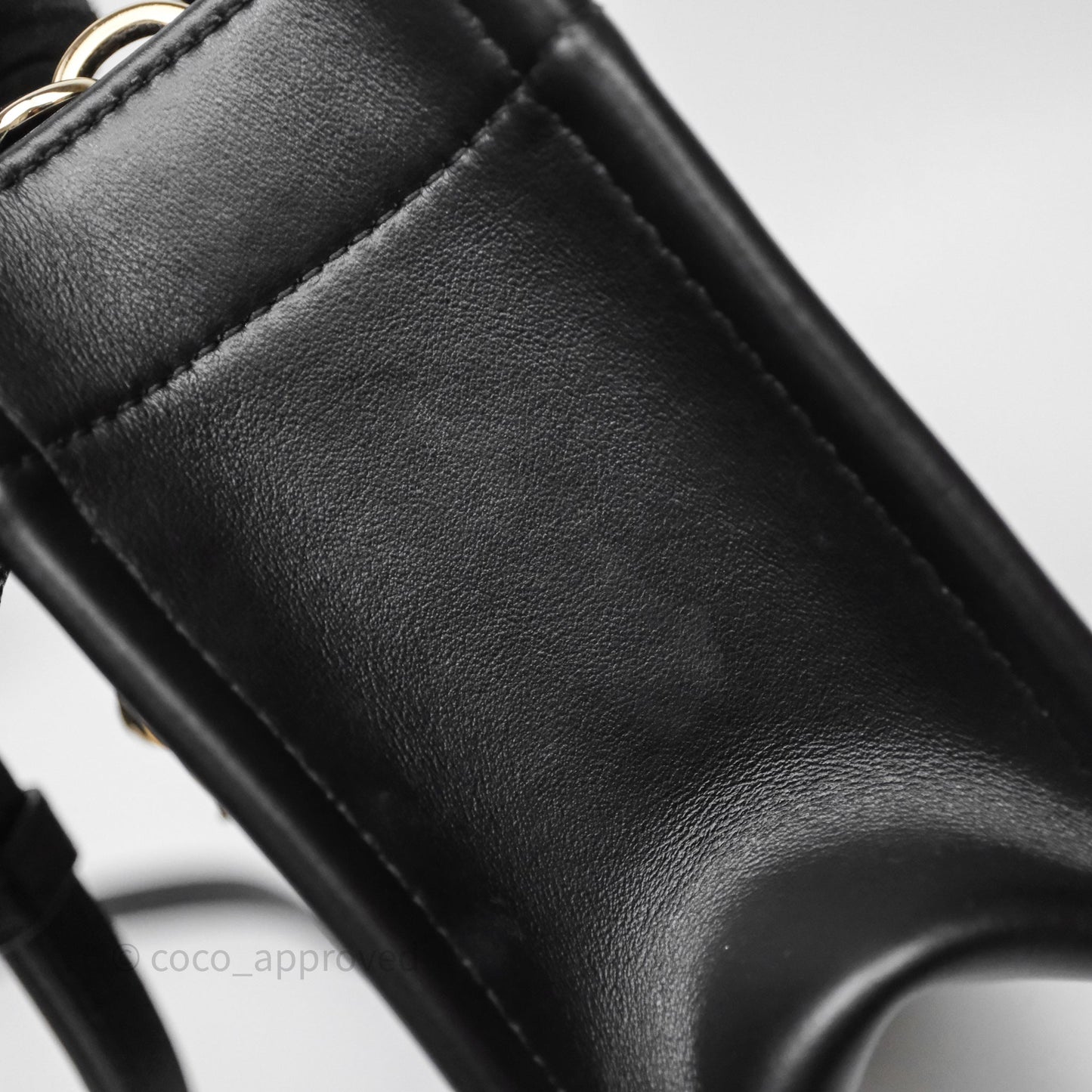 Christian Dior Mini Dior Book Tote Black Macrocannage Calfskin Gold Hardware