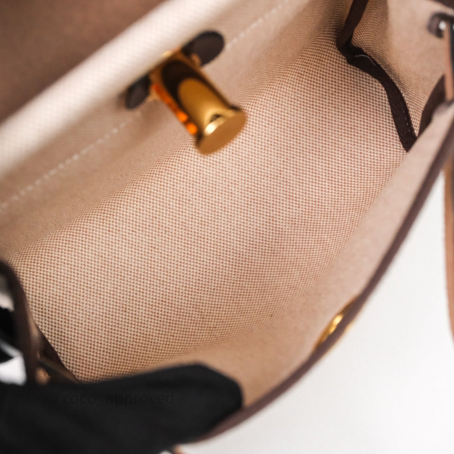 Hermès Herbag Zip 20 Mini Ecru/ Beige Canva Gold Hardware