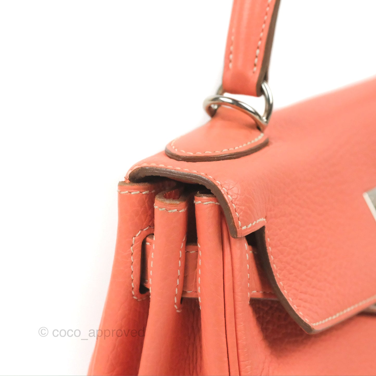 Hermès Kelly Retourne 28 Crevette Clemence Palladium Hardware