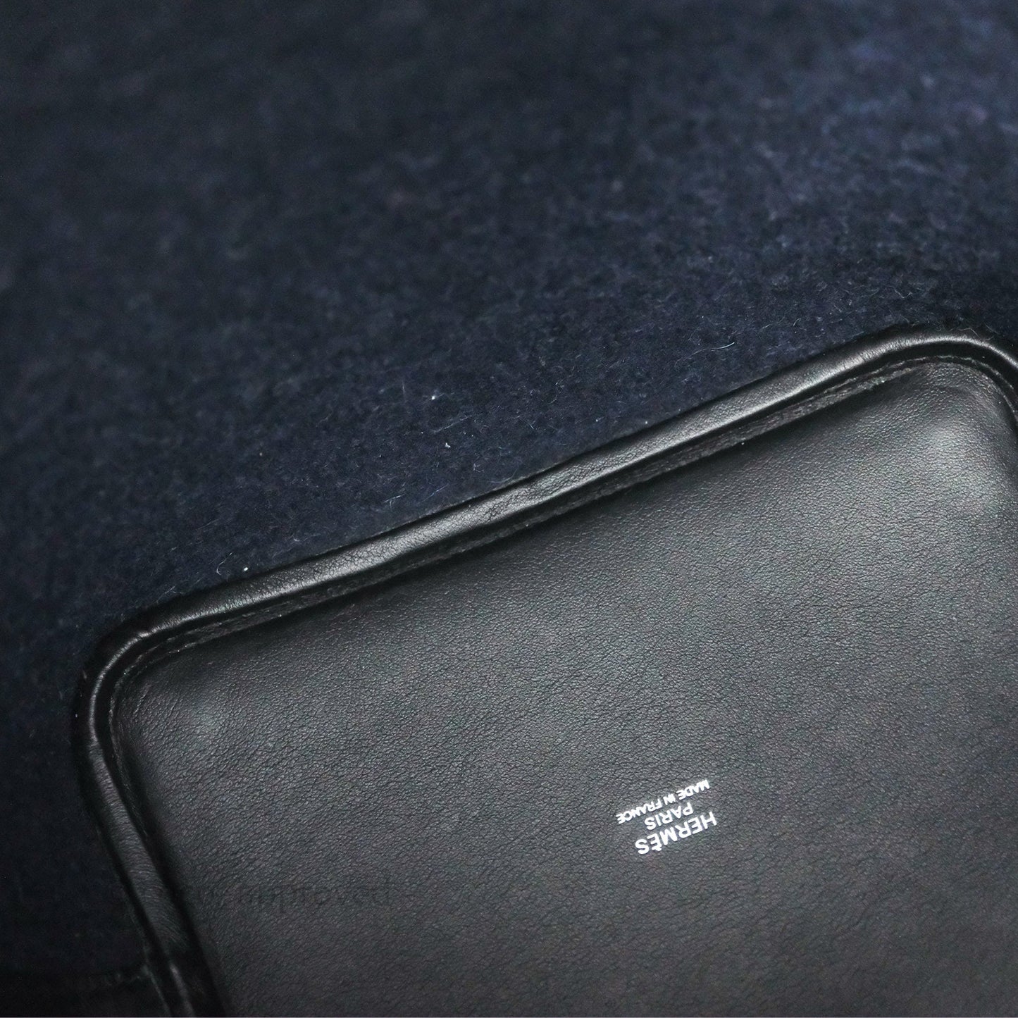Hermès Picotin 18 Bleu Nuit 2Z / Swift Noir 89 Wool Feutre Swift Palladium Hardware