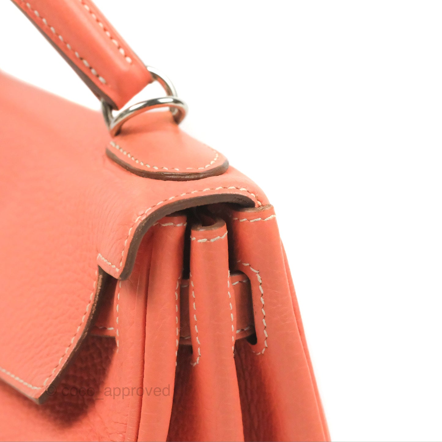 Hermès Kelly Retourne 28 Crevette Clemence Palladium Hardware