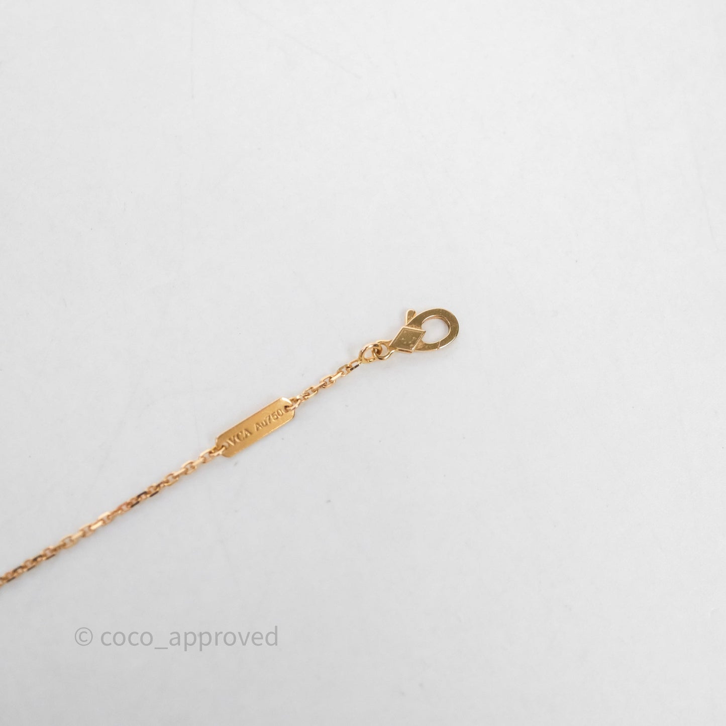 Van Cleef & Arpels Vintage Alhambra Pendant Grey Mother-of-pearl Rose Gold