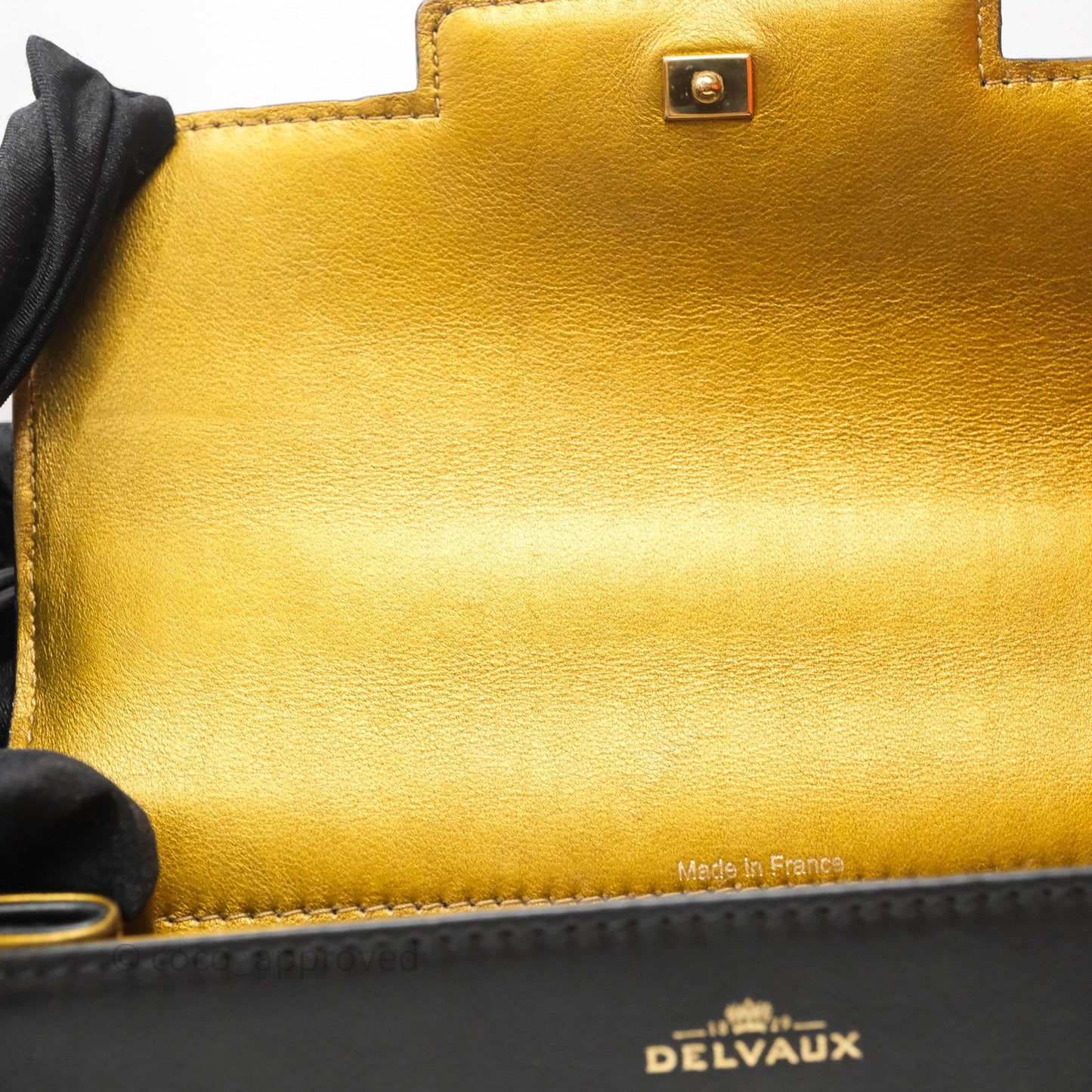 Delvaux Tempête Mini Black Calfskin Gold Hardware
