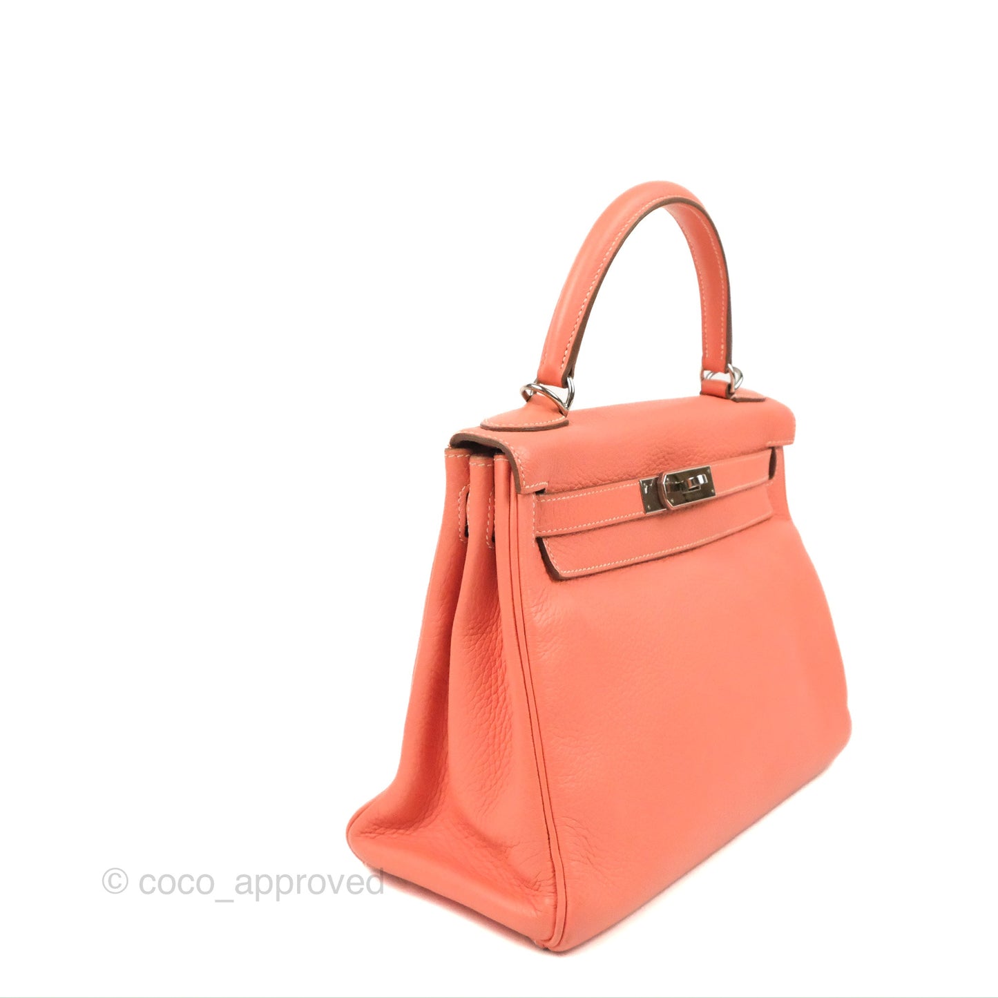 Hermès Kelly Retourne 28 Crevette Clemence Palladium Hardware