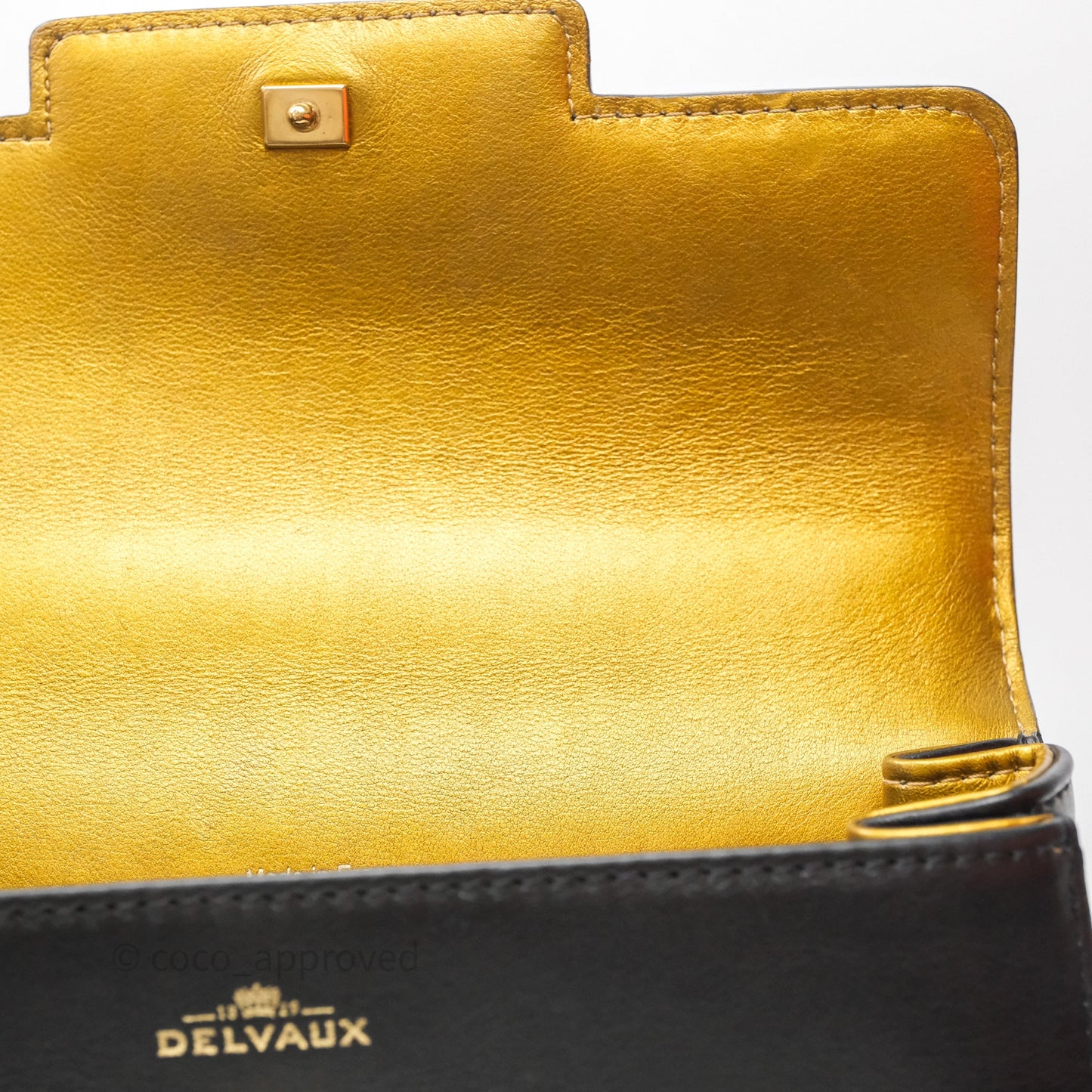 Delvaux Tempête Mini Black Calfskin Gold Hardware
