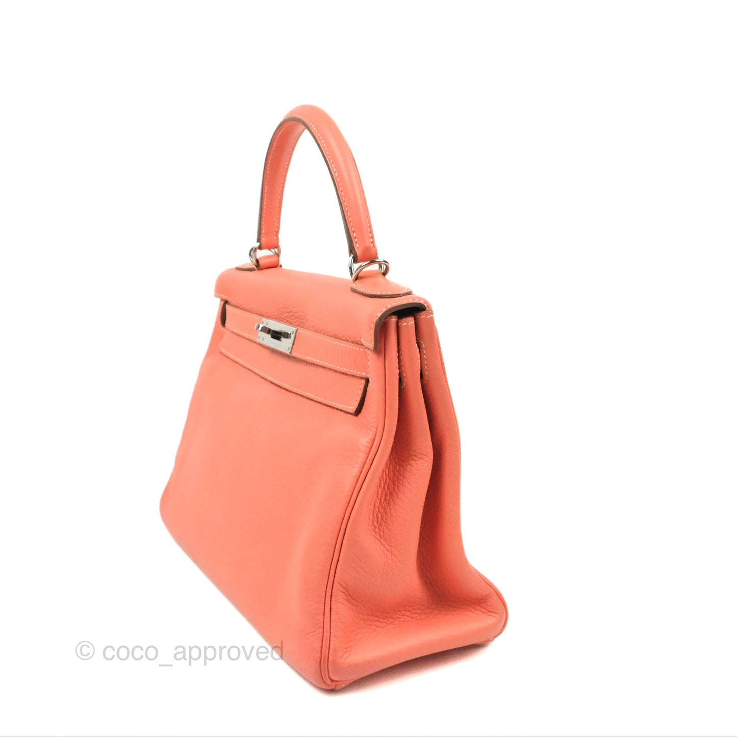 Hermès Kelly Retourne 28 Crevette Clemence Palladium Hardware