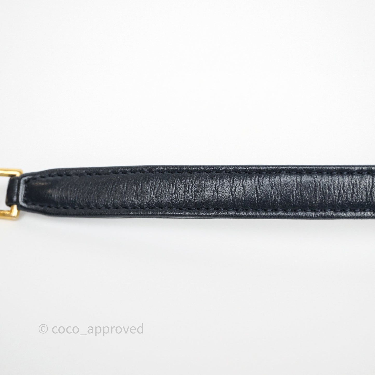 Chanel Quilted Entwined Chain Bag Navy Lambskin Aged Gold Hardware 21P