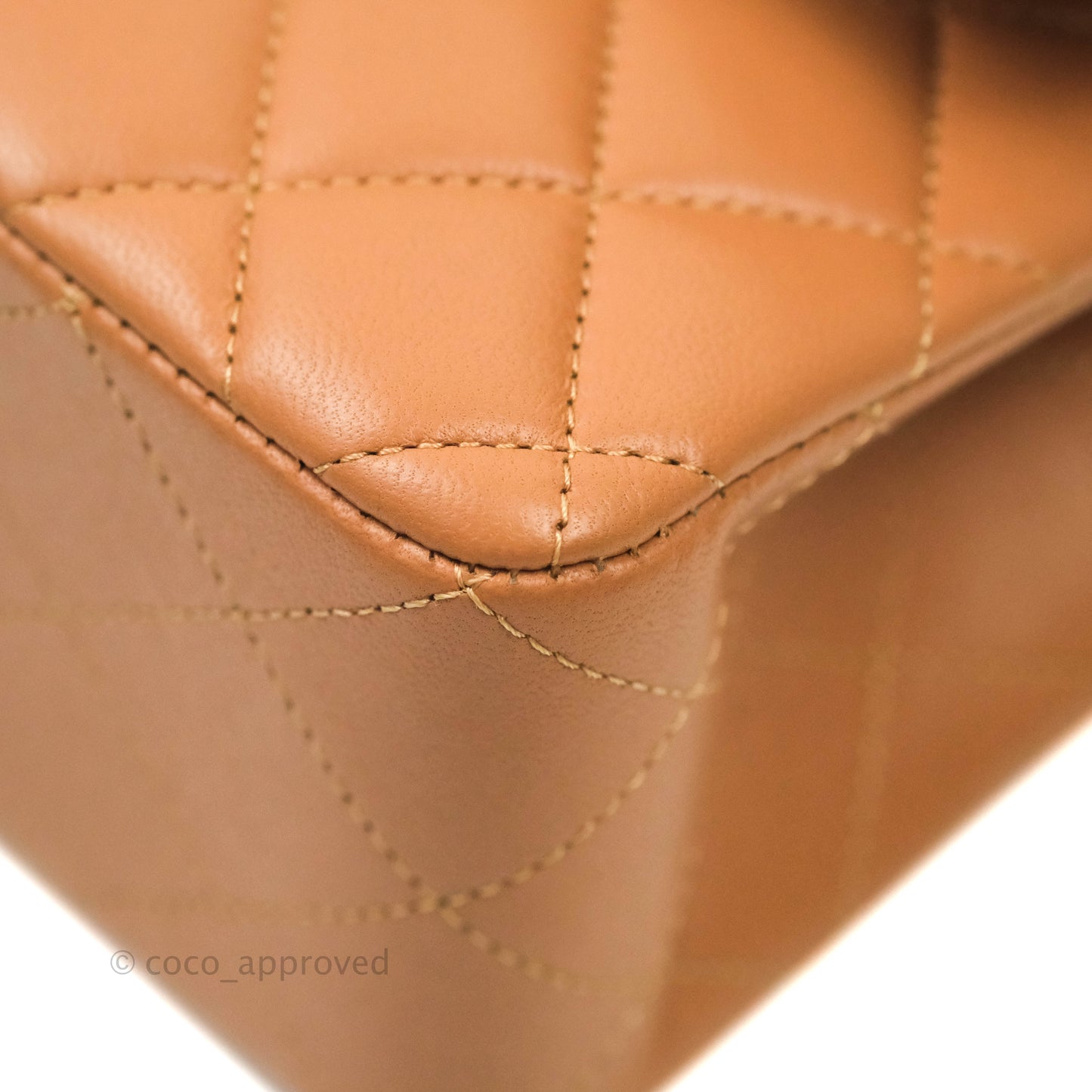 Chanel Classic Small S/M Flap Dark Beige Lambskin Gold Hardware