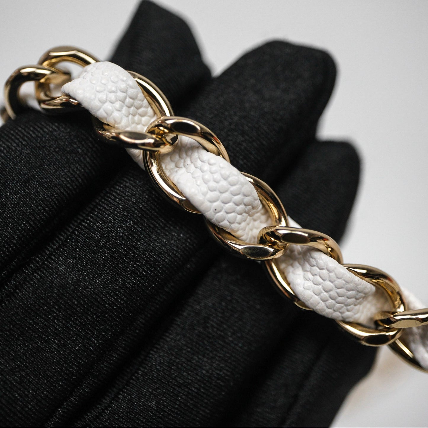 Chanel Small Classic Quilted Flap White Caviar Gold Hardware