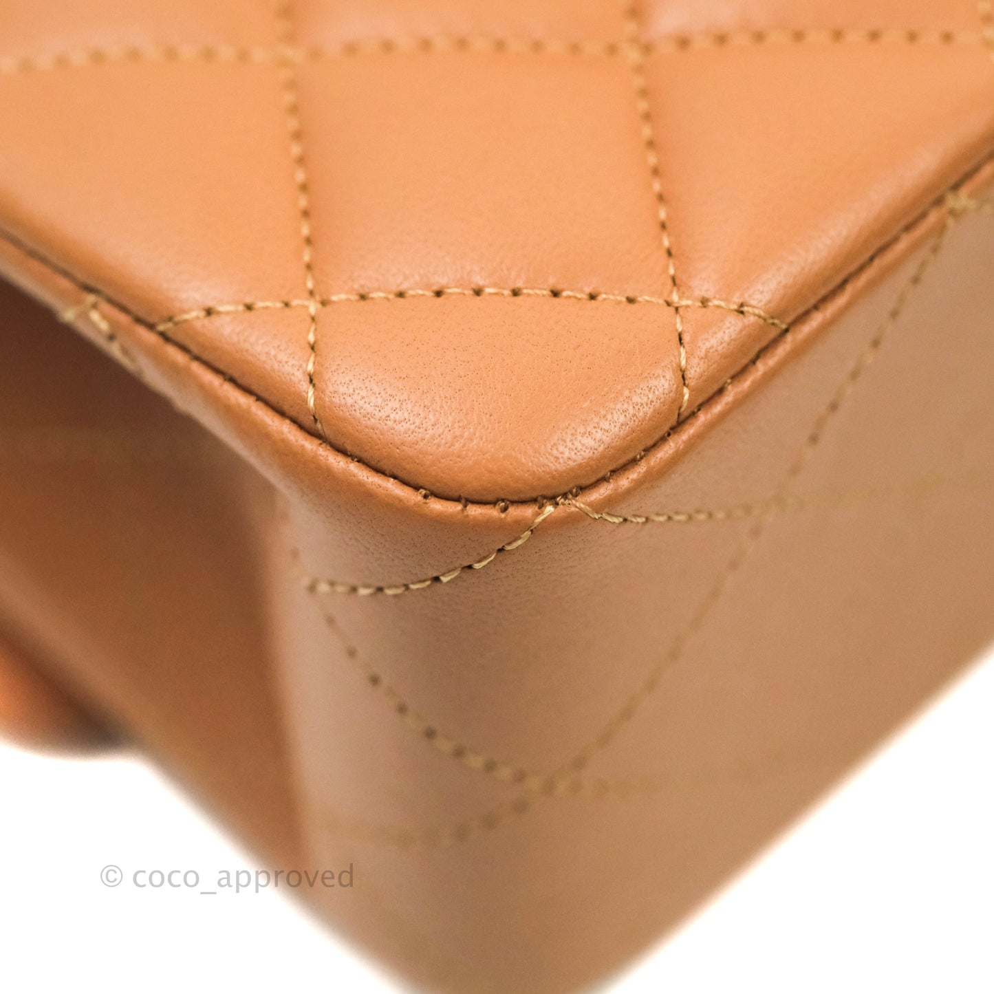 Chanel Classic Small S/M Flap Dark Beige Lambskin Gold Hardware