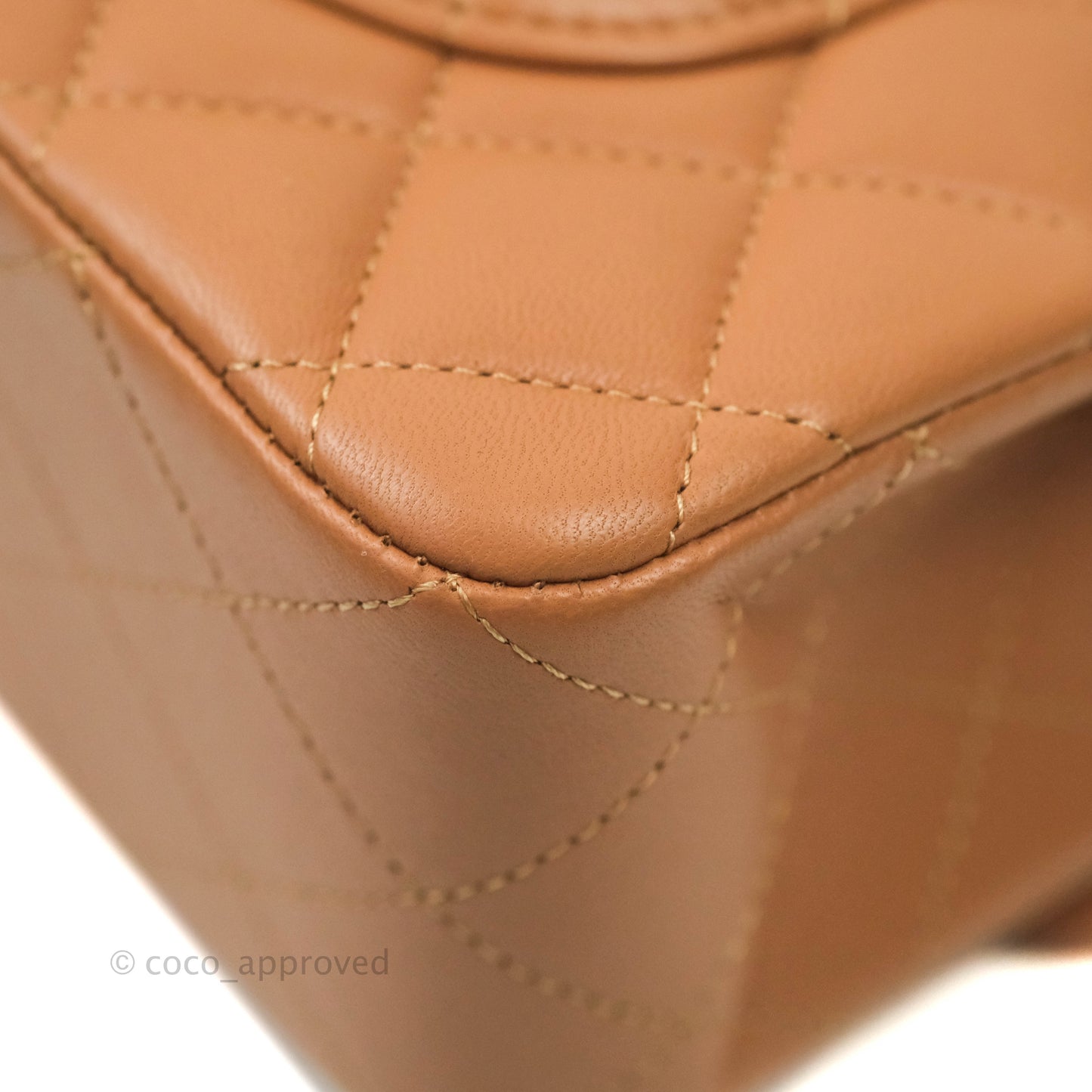 Chanel Classic Small S/M Flap Dark Beige Lambskin Gold Hardware