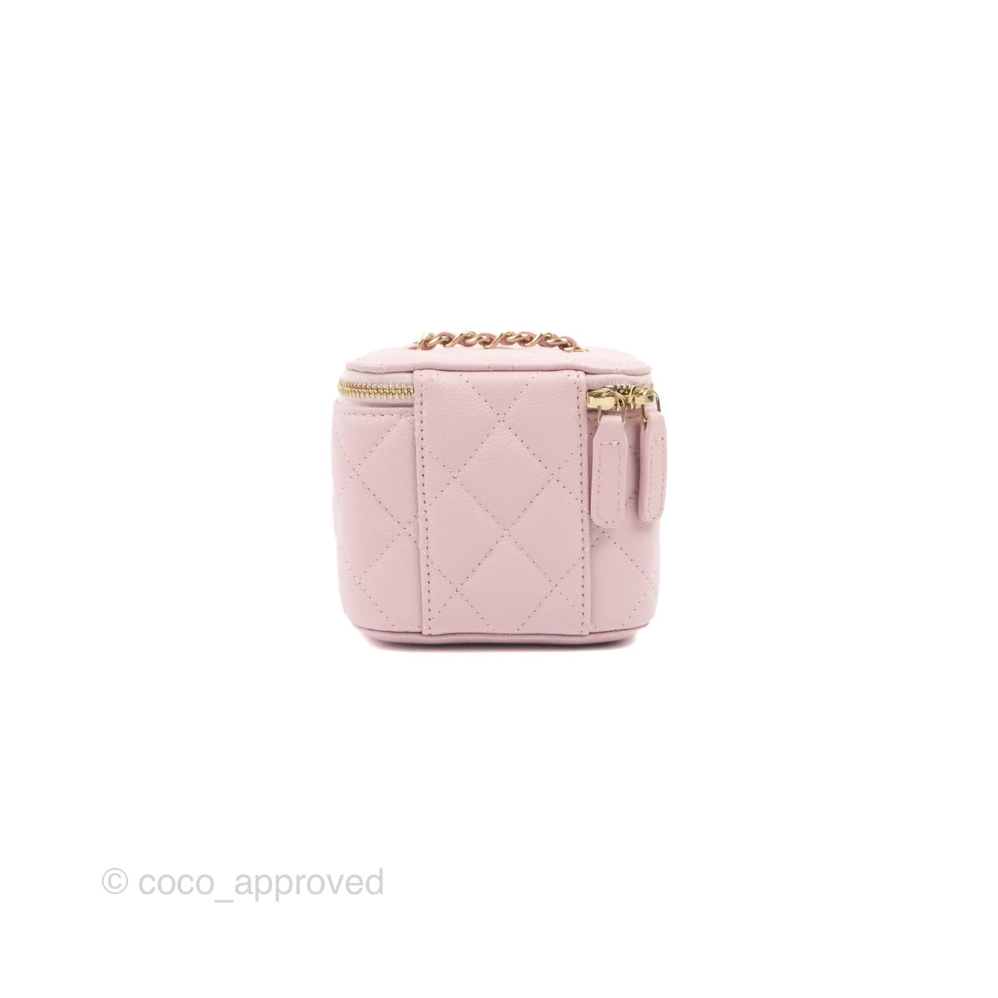 Chanel Mini Vanity With Chain Pink Caviar Gold Hardware