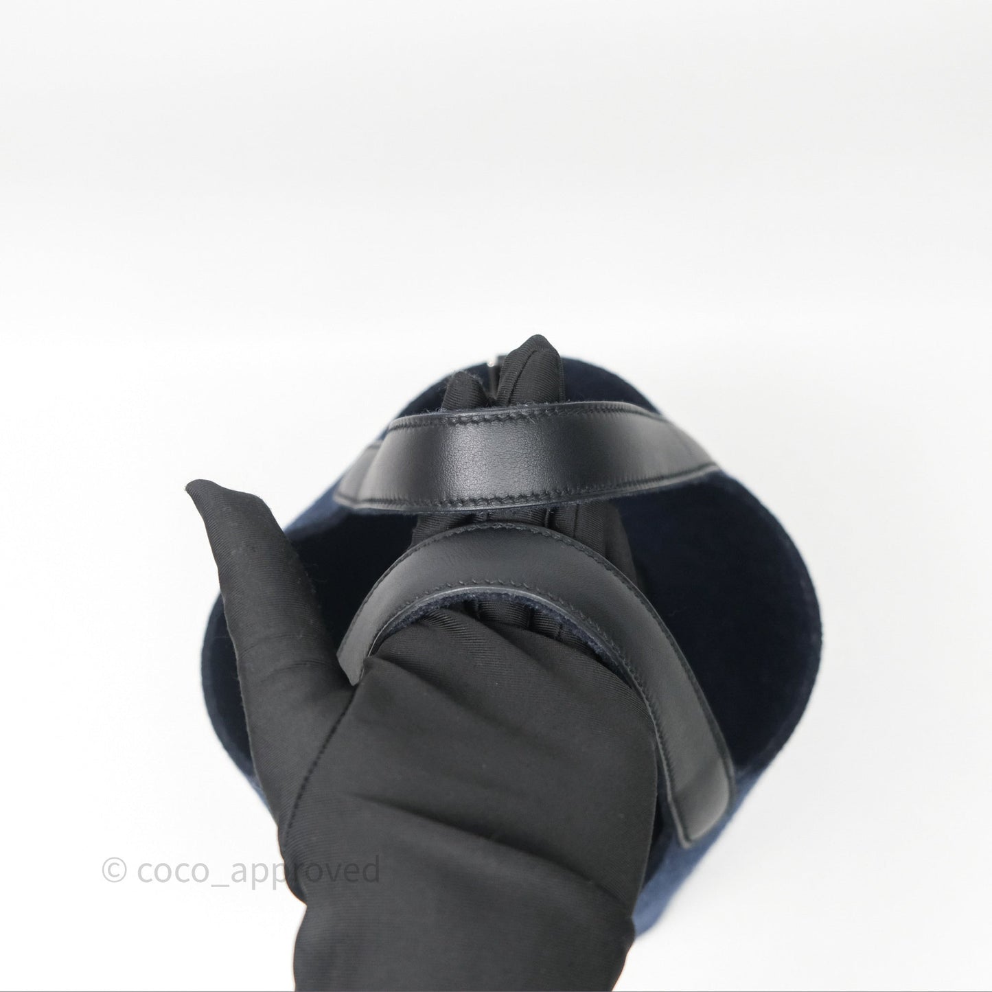 Hermès Picotin 18 Bleu Nuit 2Z / Swift Noir 89 Wool Feutre Swift Palladium Hardware