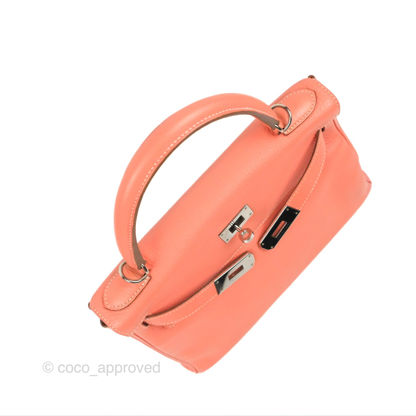 Hermès Kelly Retourne 28 Crevette Clemence Palladium Hardware