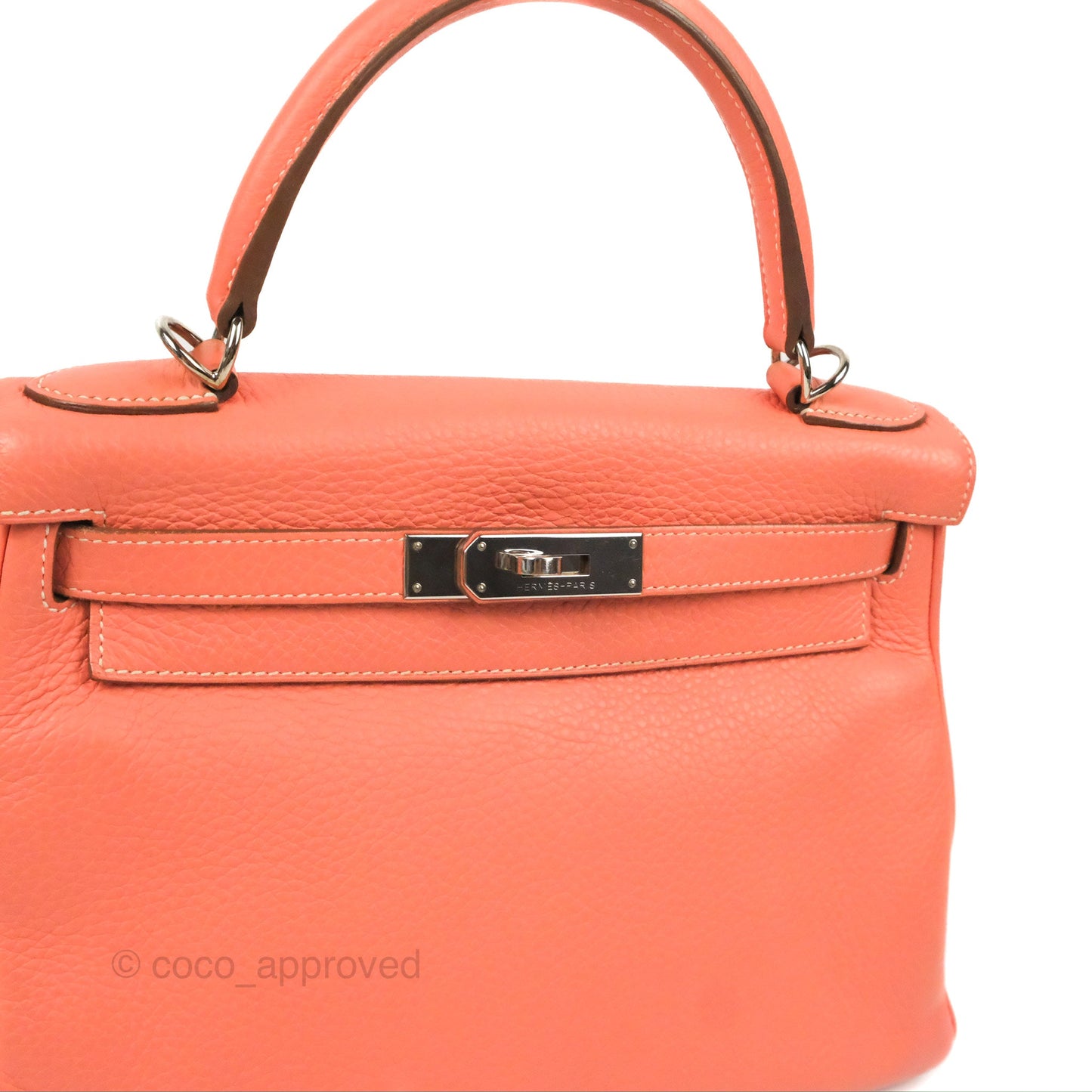 Hermès Kelly Retourne 28 Crevette Clemence Palladium Hardware