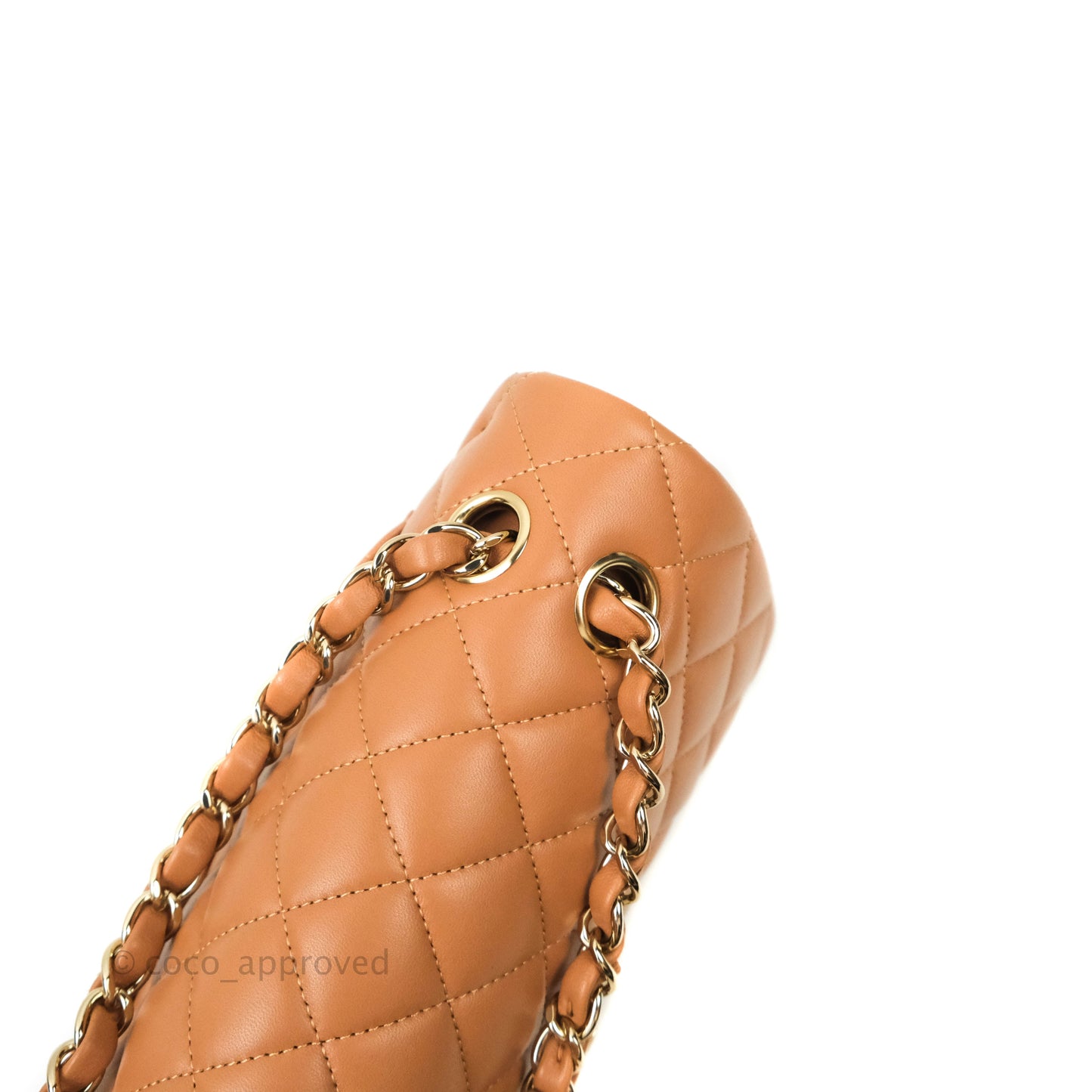 Chanel Classic Small S/M Flap Dark Beige Lambskin Gold Hardware