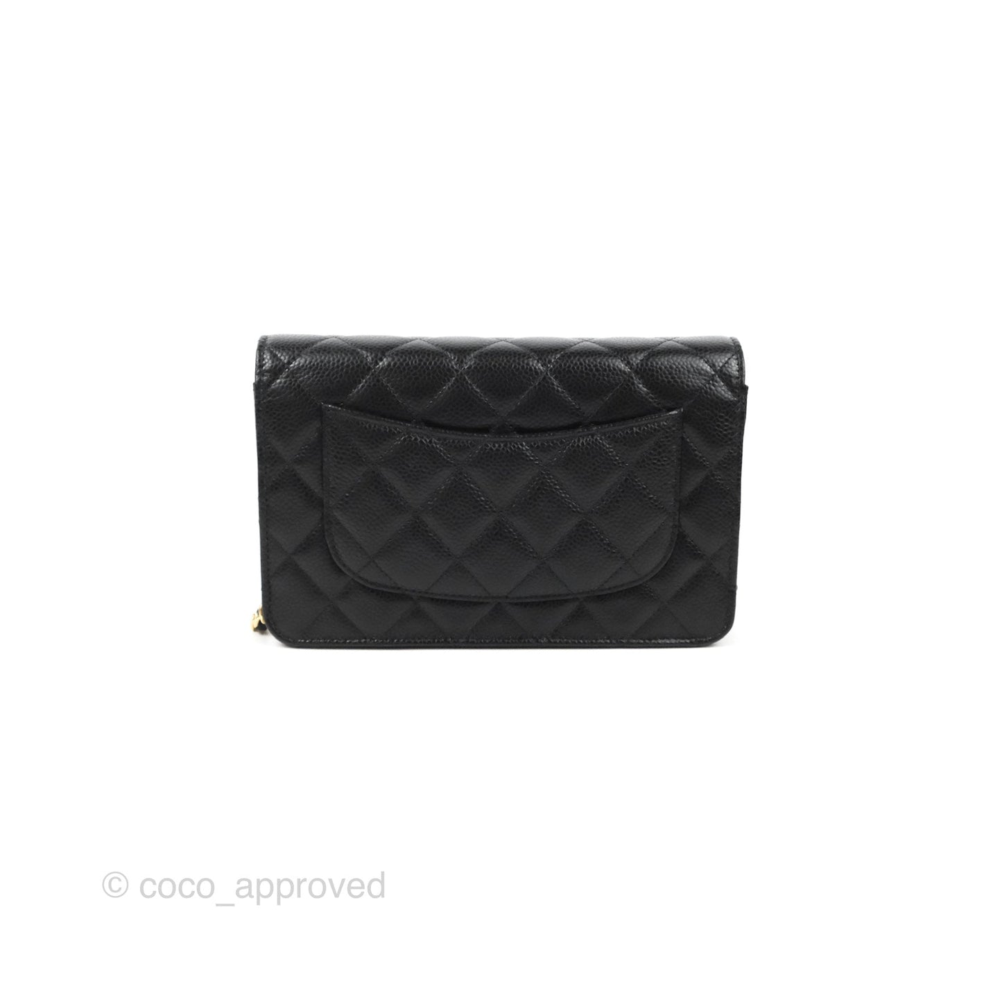 Chanel Quilted Classic WOC Black Caviar Gold Hardware
