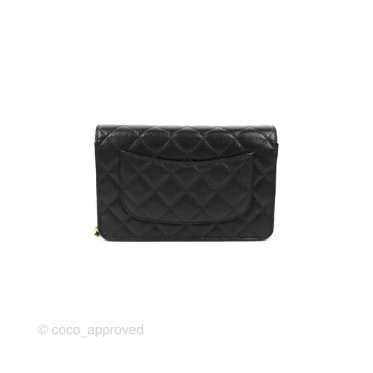 Chanel Quilted Classic WOC Black Caviar Gold Hardware