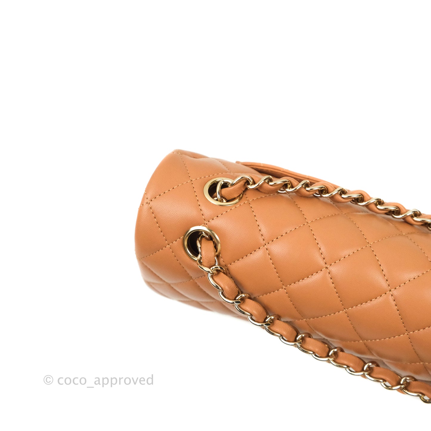 Chanel Classic Small S/M Flap Dark Beige Lambskin Gold Hardware