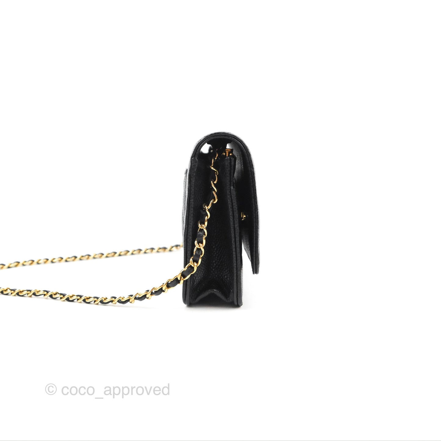 Chanel Quilted Classic WOC Black Caviar Gold Hardware