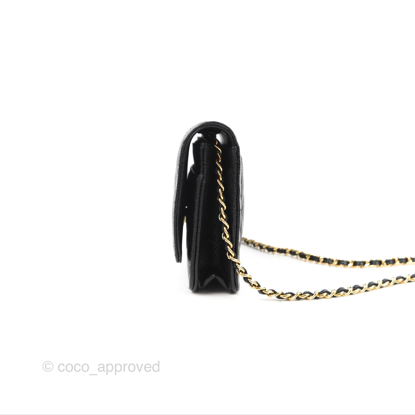 Chanel Quilted Classic WOC Black Caviar Gold Hardware