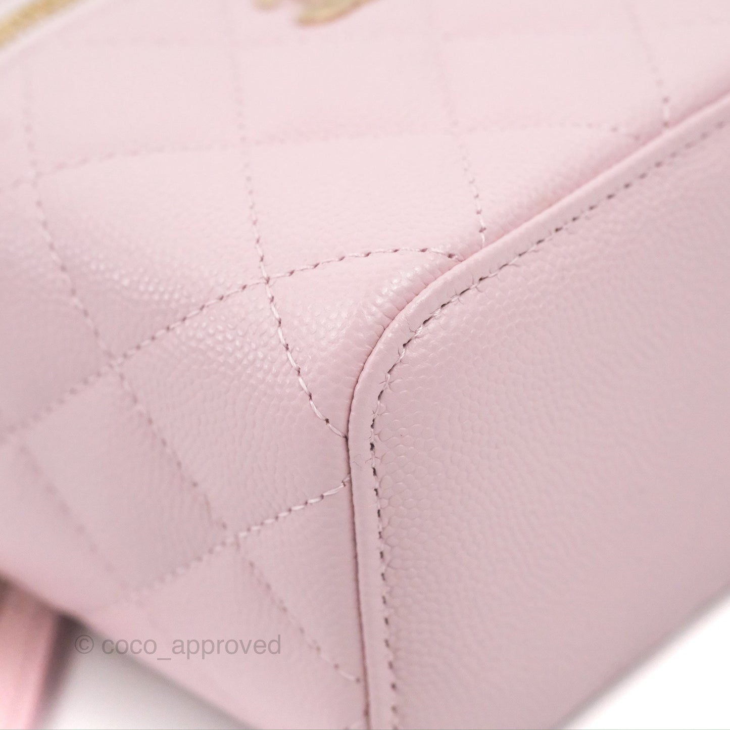 Chanel Mini Vanity With Chain Pink Caviar Gold Hardware