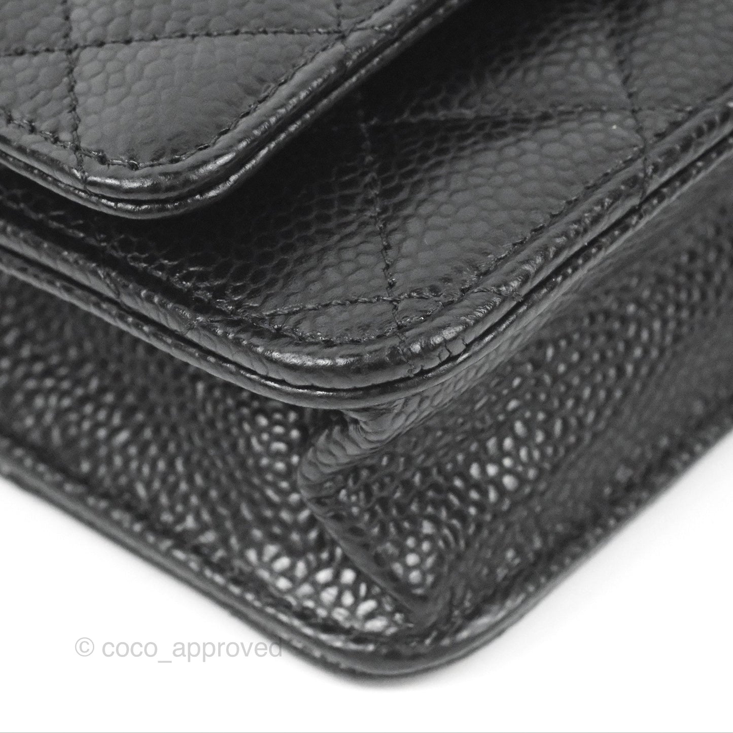 Chanel Quilted Classic WOC Black Caviar Gold Hardware