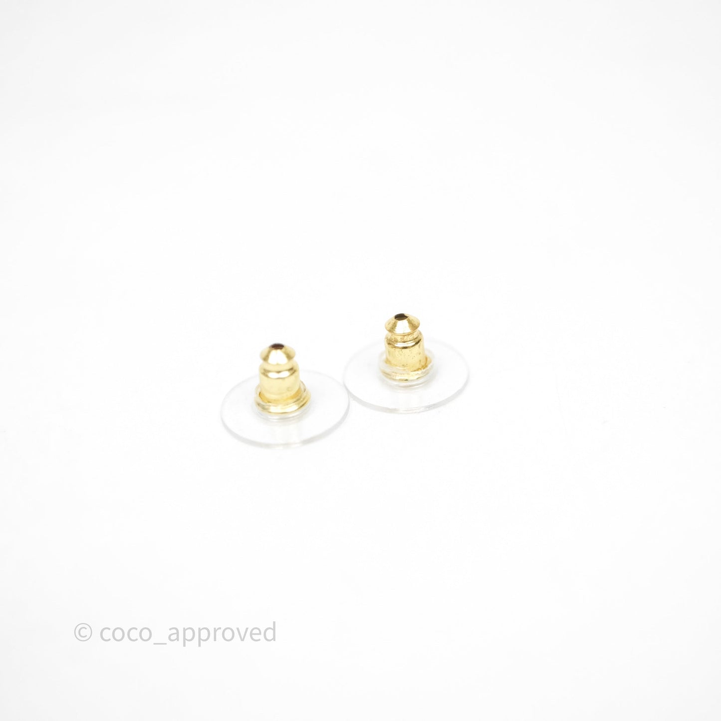 Chanel CC Crystals Drop Earrings Gold Tone 25A