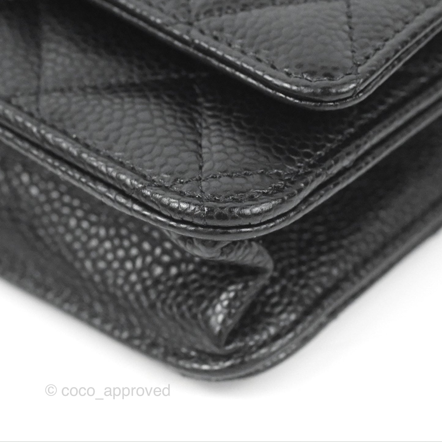 Chanel Quilted Classic WOC Black Caviar Gold Hardware