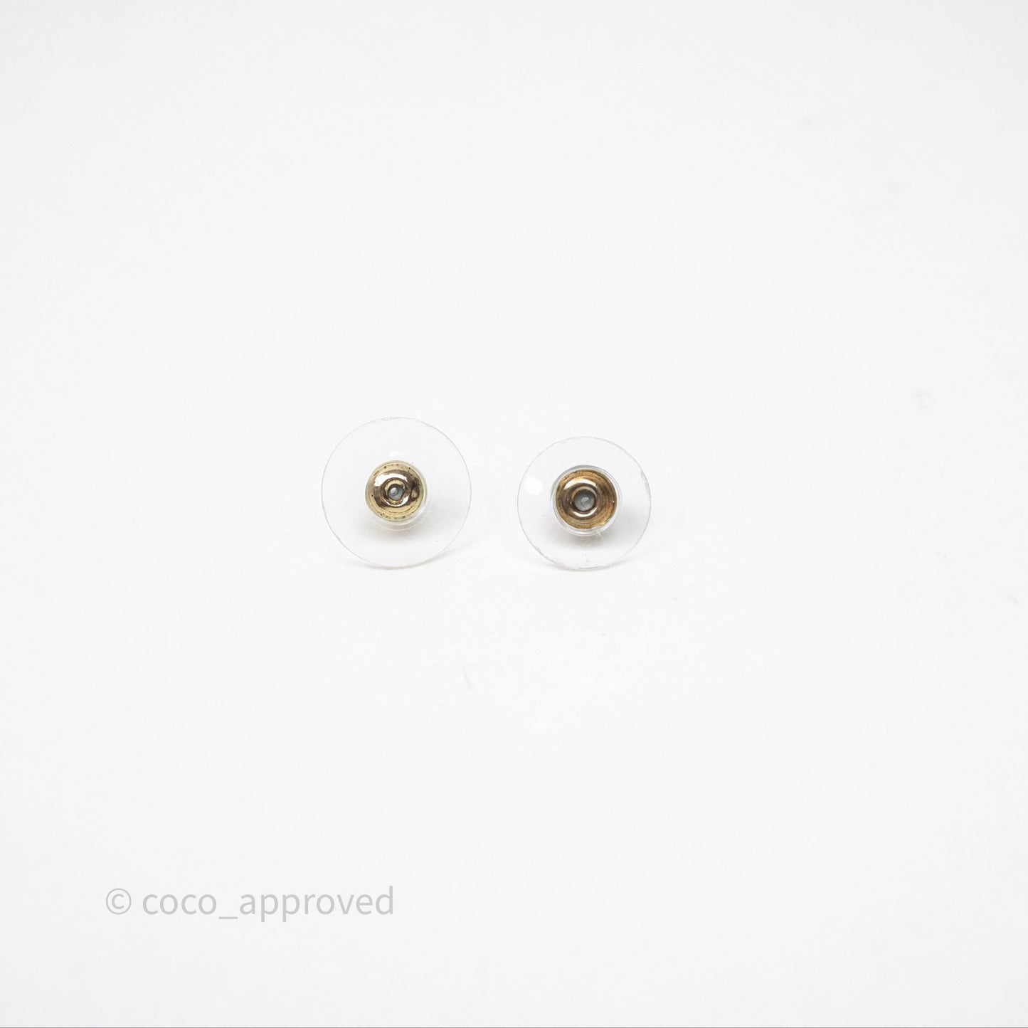 Chanel CC Crystals Pearl Earrings Gold Tone 21A