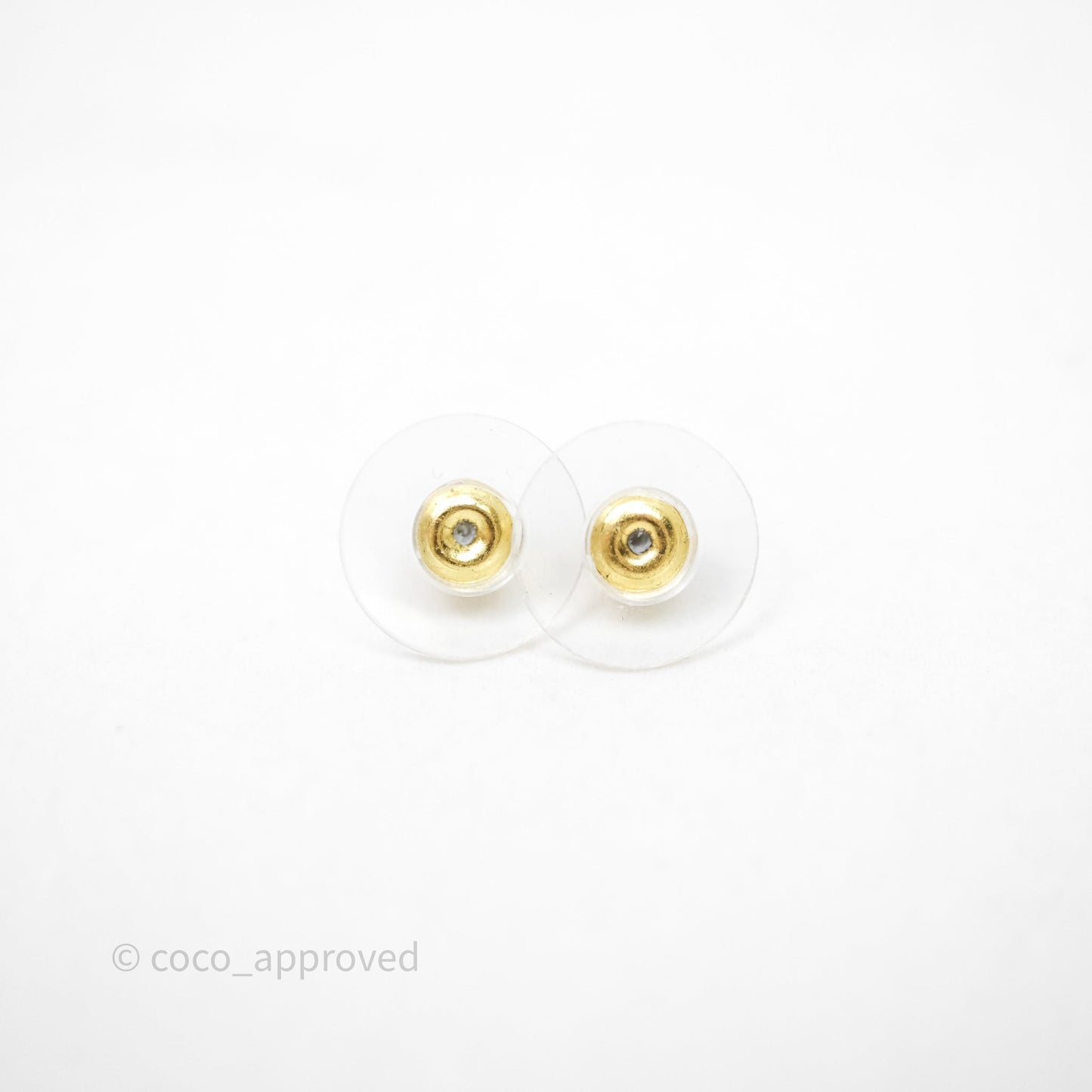 Chanel CC Crystals Drop Earrings Gold Tone 25A