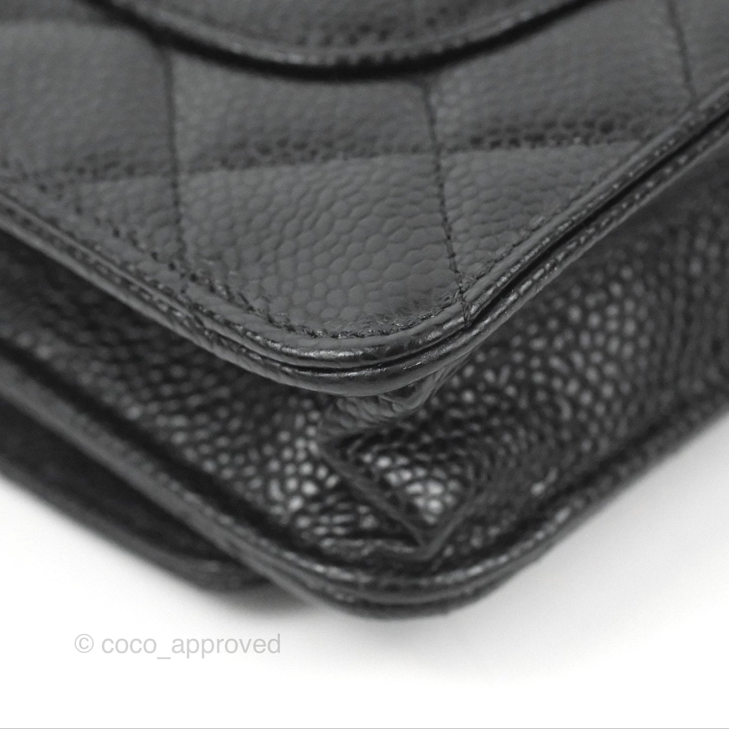 Chanel Quilted Classic WOC Black Caviar Gold Hardware