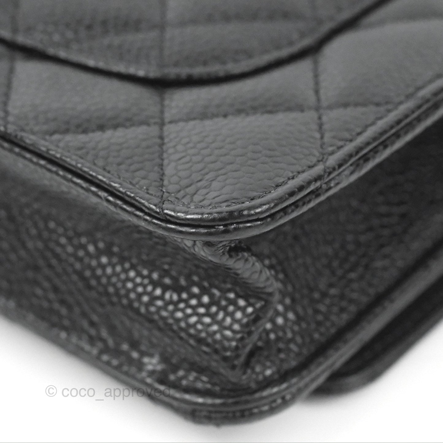 Chanel Quilted Classic WOC Black Caviar Gold Hardware