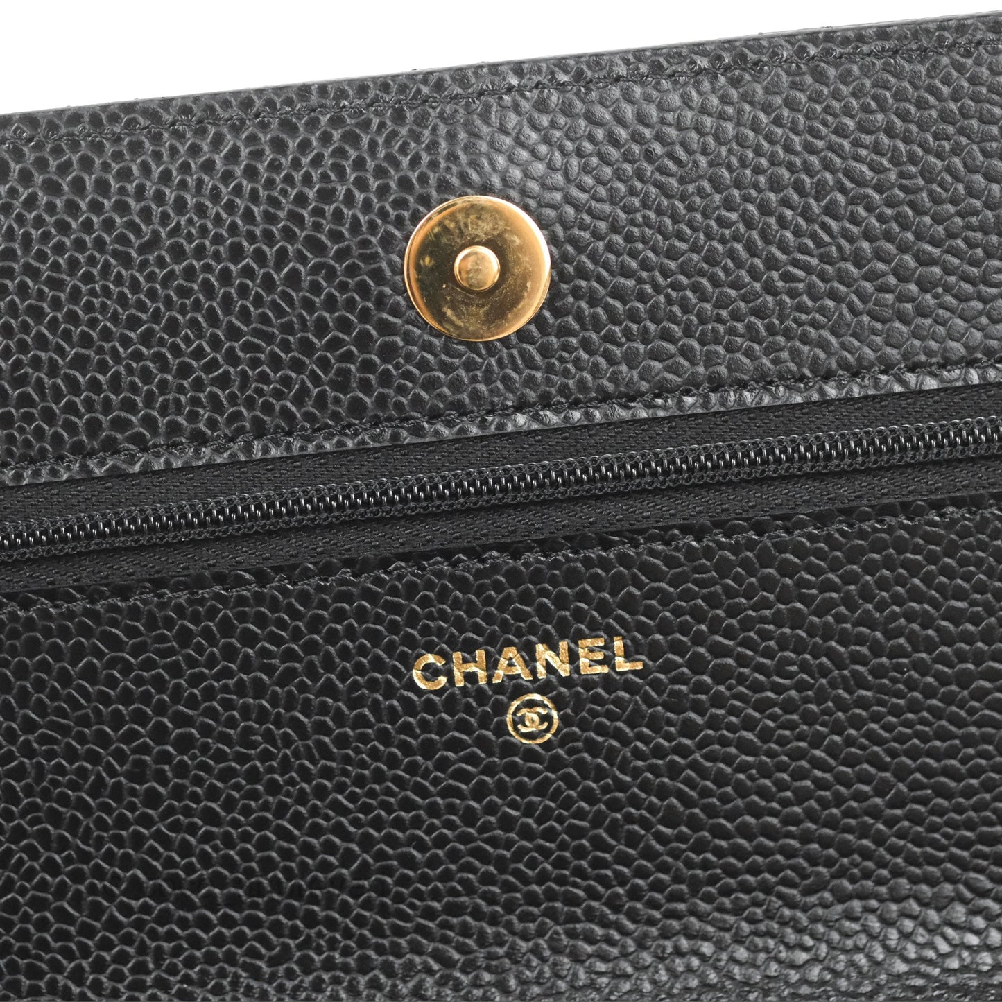 Chanel Quilted Classic WOC Black Caviar Gold Hardware