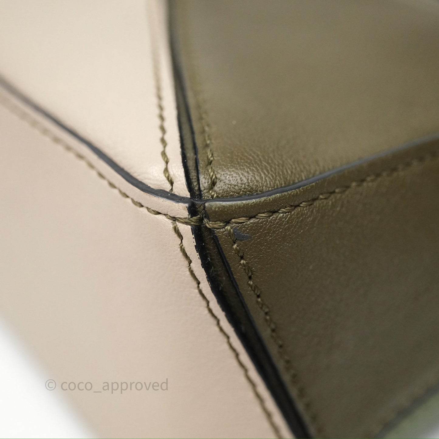 Loewe Mini Puzzle Bag Green Calfskin Gold Hardware