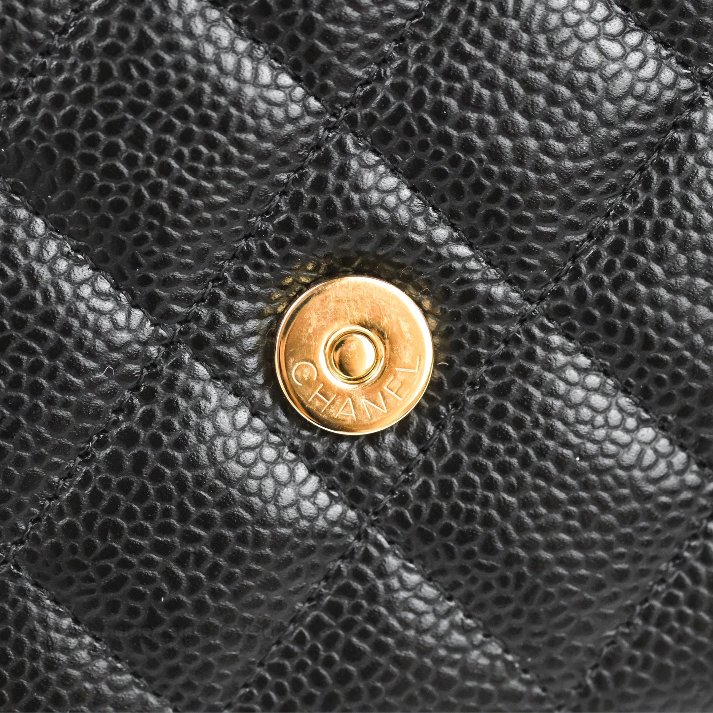 Chanel Quilted Classic WOC Black Caviar Gold Hardware