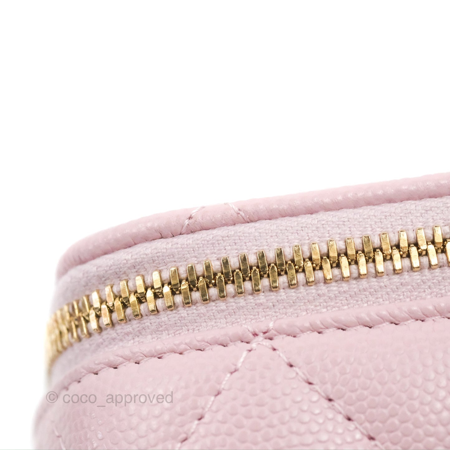 Chanel Mini Vanity With Chain Pink Caviar Gold Hardware
