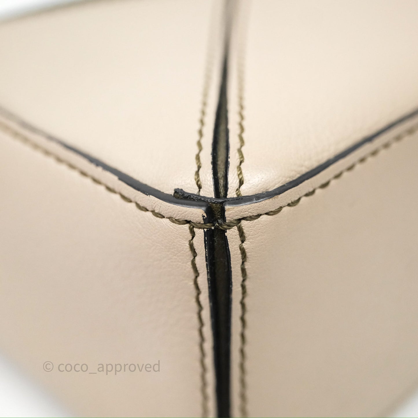 Loewe Mini Puzzle Bag Green Calfskin Gold Hardware