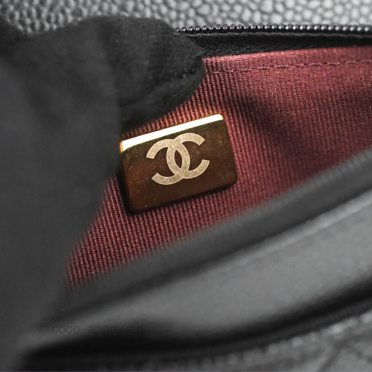 Chanel Quilted Classic WOC Black Caviar Gold Hardware