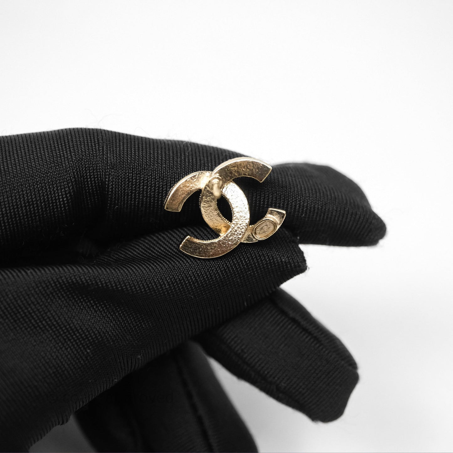 Chanel CC Crystals Pearl Earrings Gold Tone 21A