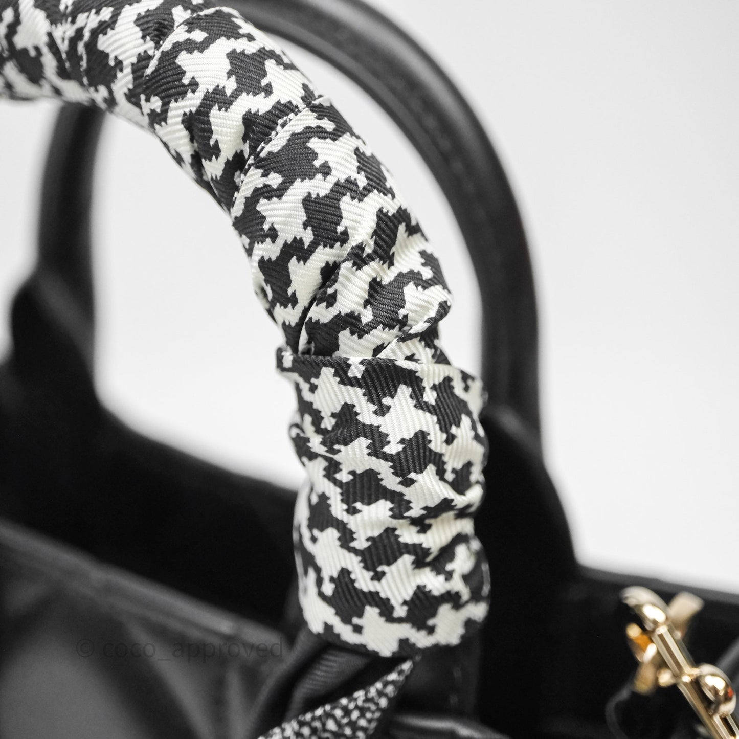 Christian Dior Mini Dior Book Tote Black Macrocannage Calfskin Gold Hardware