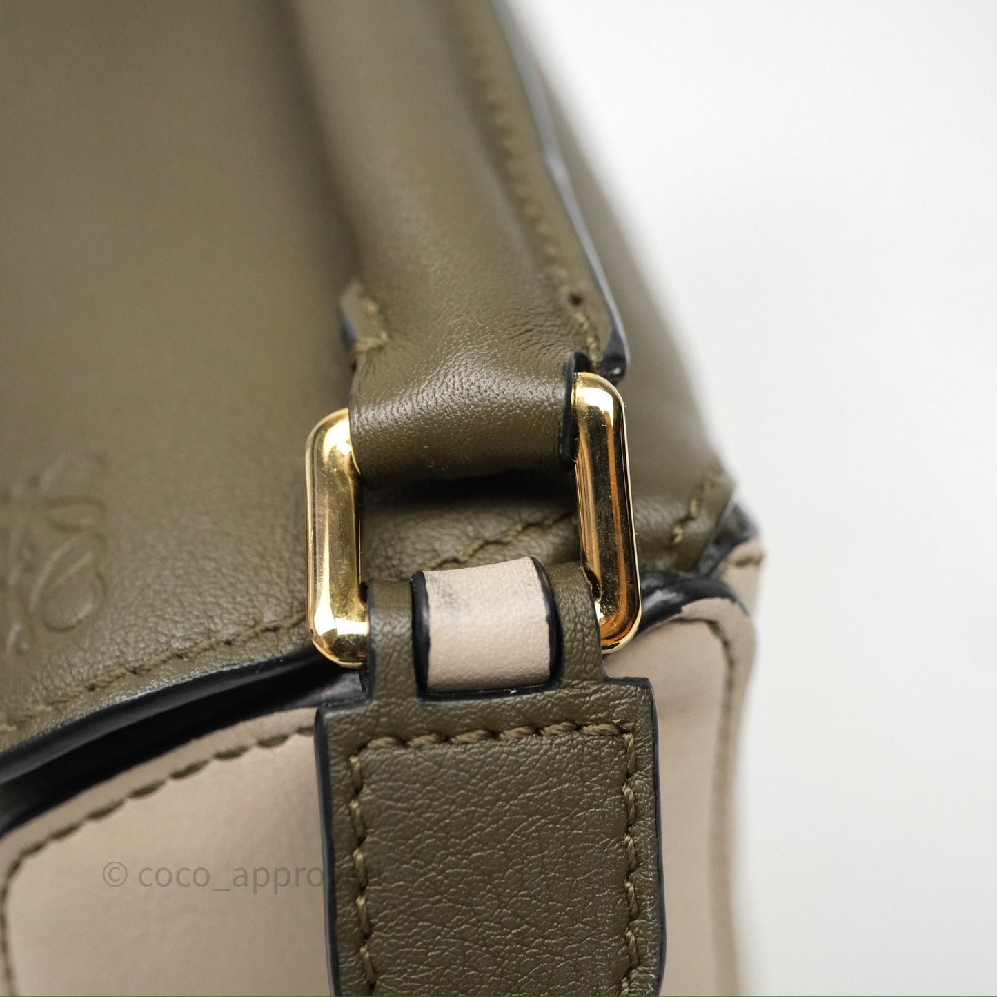 Loewe Mini Puzzle Bag Green Calfskin Gold Hardware