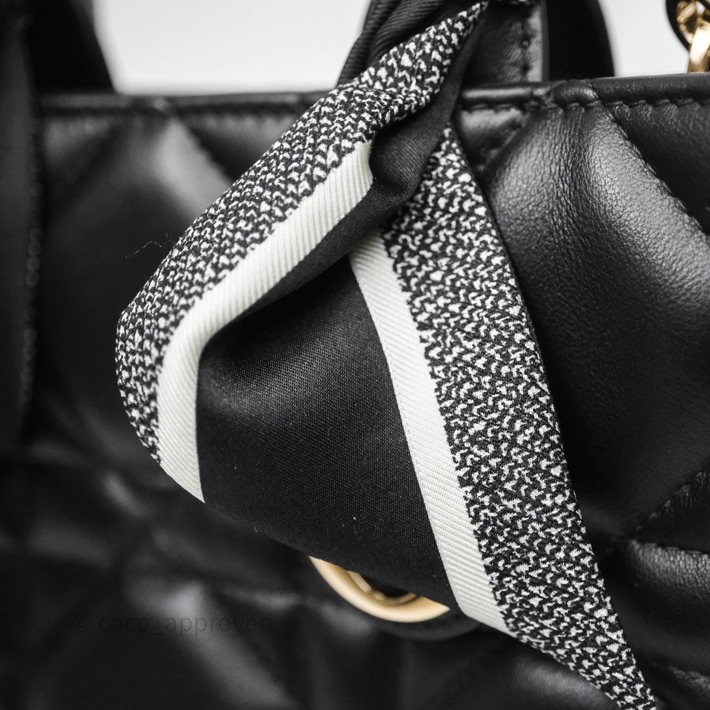 Christian Dior Mini Dior Book Tote Black Macrocannage Calfskin Gold Hardware