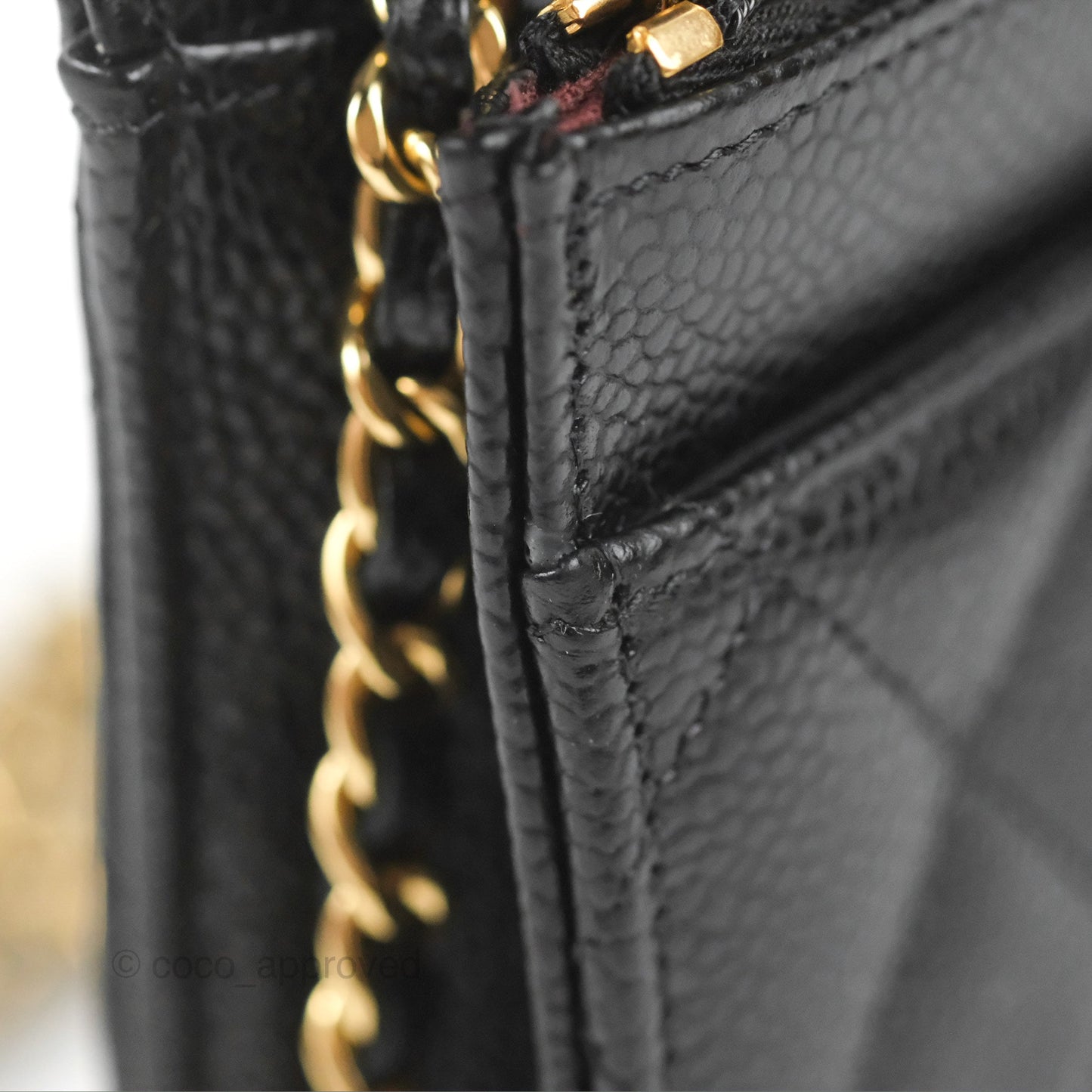 Chanel Quilted Classic WOC Black Caviar Gold Hardware