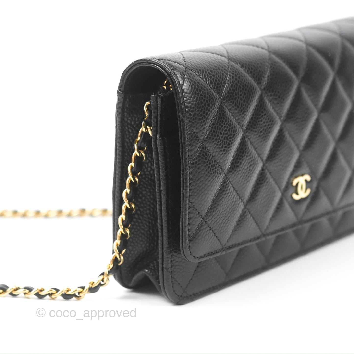 Chanel Quilted Classic WOC Black Caviar Gold Hardware